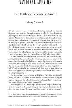 Can Catholic Schools Be Saved?