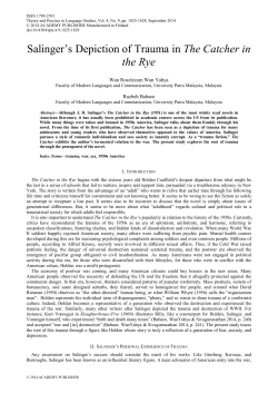 Salinger`s Depiction of Trauma in The Catcher in the Rye