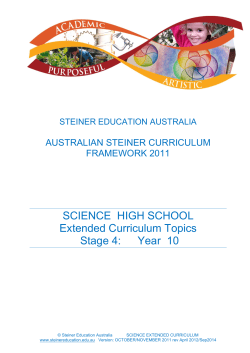 Curriculum - Steiner Education Australia