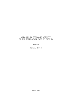 changes in economic activity of the population