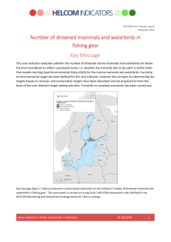 Number of drowned mammals and waterbirds in fishing gear