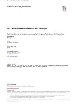 CO2 Fixation by Membrane Separated NaCl Electrolysis