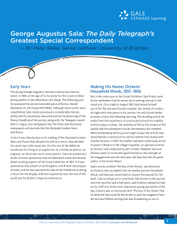 George Augustus Sala: The Daily Telegraph`s Greatest