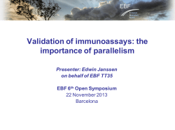 Validation of immunoassays: the importance of parallelism