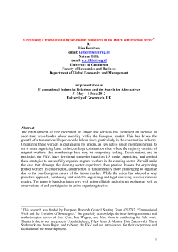 1 By Lisa Berntsen Email - University of Greenwich