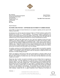 Letter from CSJ Planning 15 March