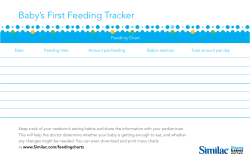 Baby`s First Feeding Tracker