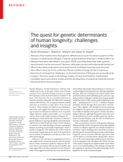 The quest for genetic determinants of human longevity: challenges