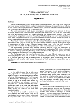 Historiographic Irony - Studies in Visual Arts and Communication