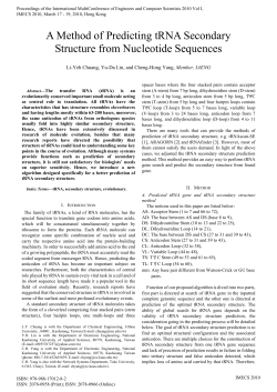 A Method of Predicting tRNA Secondary Structure from Nucleotide