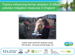 Factors influencing farmer adoption of diffuse pollution mitigation