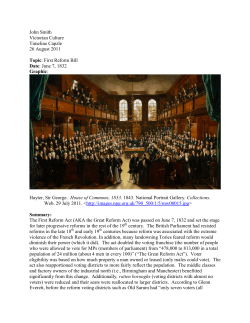 First Reform Bill Date: June 7, 1832 Graphic