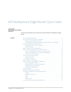 M7i Quick Start - Juniper Networks