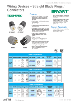 Bryant Straight Blade Plugs and Connectors