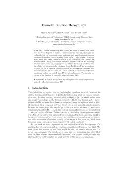 Bimodal Emotion Recognition
