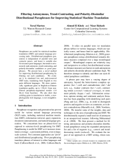 Filtering Antonymous, Trend-Contrasting, and Polarity