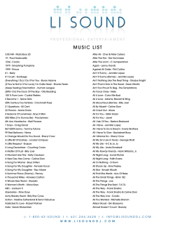 Music List - Long Island Sound DJ