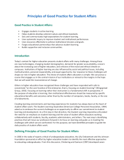 Principles of Good Practice for Student Affairs