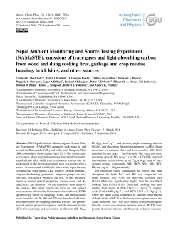 Nepal Ambient Monitoring and Source Testing Experiment