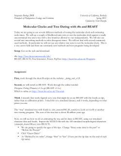 Molecular Clocks and Tree Dating with r8s and BEAST
