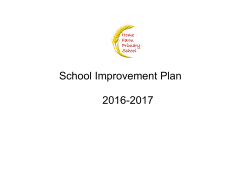 School Improvement Plan - Home Farm Primary School