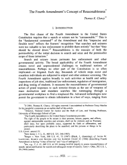 The Fourth Amendment`s Concept of Reasonableness, 2004 Utah L