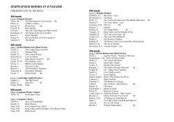 SIMPLIFIED BOOKS IN ENGLISH