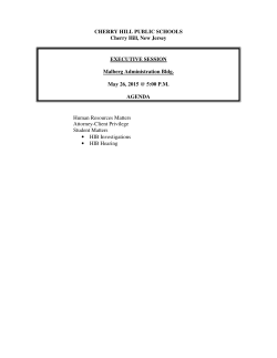 May 26, 2015 - Cherry Hill Public Schools