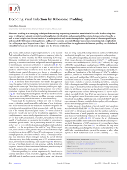 Decoding Viral Infection by Ribosome Profiling