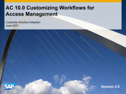 AC 10.0 - Customizing Workflows for Access Management