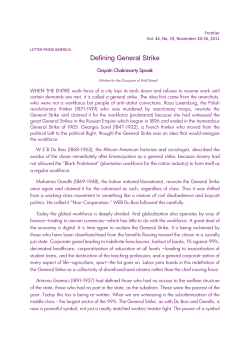 Defining General Strike - Frontier Weekly Magazine on social