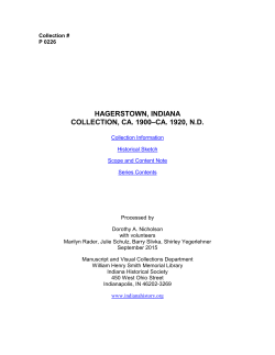 Hagerstown, Indiana Collection