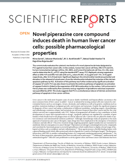 Novel piperazine core compound induces death in human liver