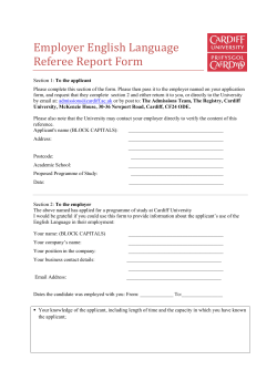 Employer English Language Referee Report Form