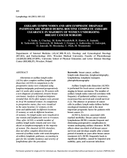 axillary lymph nodes and arm lymphatic drainage pathways are
