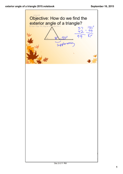 exterior angle of a triangle 2015.notebook