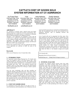 cattle`s cost of goods sold system information at - Faculty e