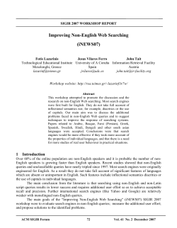 Improving Non-English Web Searching