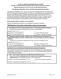 IPPS Measure Exception Form