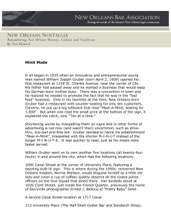 new orleans nostalgia - New Orleans Bar Association