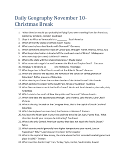 Daily Geography November 10