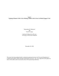 Updating Estimates of the Costs of Raising Children with a Focus on