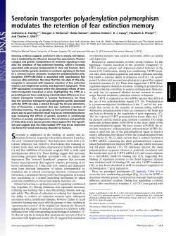 Serotonin transporter polyadenylation polymorphism modulates the
