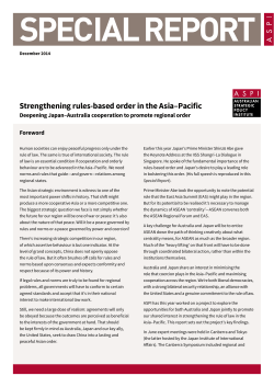 Strengthening rules-based order in the Asia-Pacific