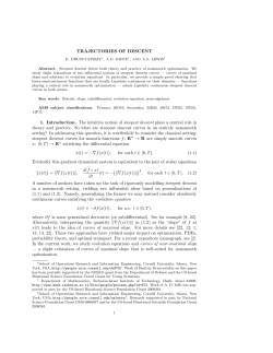 TRAJECTORIES OF DESCENT 1. Introduction. The intuitive notion