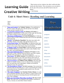 Class: &ldquo;Short stories are tiny windows into other worlds and other