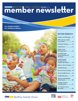 Spring 2015 - MedStar Health