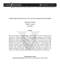 Influencing the Bureaucracy: The Irony of Congressional Oversight