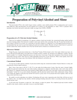 Preparation of Polyvinyl Alcohol and Slime