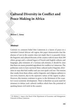 Cultural Diversity in Conflict and Peace Making in Africa